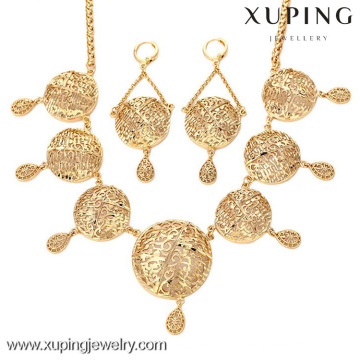 62855-Xuping Fancy Fake Gold Jewelry Set costume jewellery Wholesale Jewelry